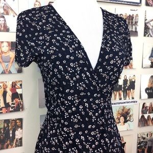 Black floral Brandy Melville dress.